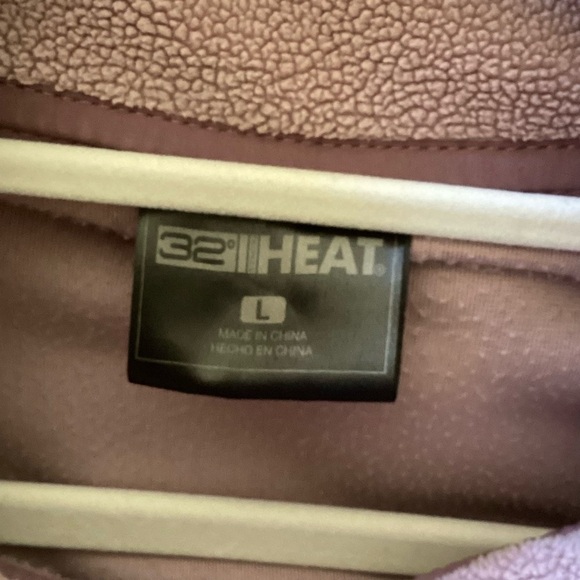 32 Degrees Heat SOFT Fleece Pullover, Quarter Snap Mock Neck Lavender Large - Picture 2 of 5